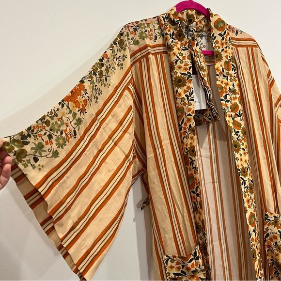 NEW NWT Spell Impala Lily Maxi Robe Gold - Picture 4 of 10